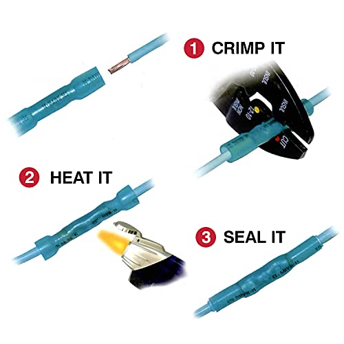 Master Appliance 10600 Industrial Quality Proseal Heat Shrink Butt Connectors, Ring Terminals, Spade Terminals, Insulated Coupler Assortment Kit, Waterproof Electrical Marine Automotive Terminals, 135-Pieces, Assembled In The Usa #TOP3