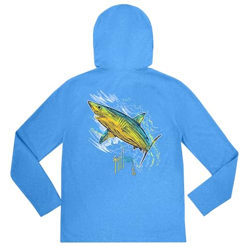Guy Harvey Boy's Cationic Performance Hooded Tee