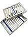 Premium Heavy Duty Sterilization Cassette Tray – Holds Up to 10 Instruments – Double Button Lock Rack Box – Dental Surgical Lab Use – Autoclavable – 7.25