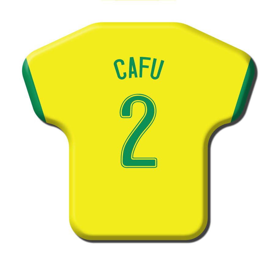 Magnet in The Shape of a T-Shirt Football World Cup Year 2006 National Soccer Team Brazil - 2 Cafú