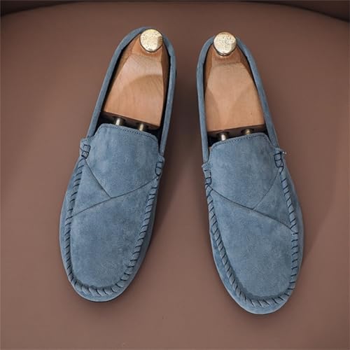 Men's Premium Suede Penny Loafers Comfortable Slip On Leather Shoes for Business Casual Driving Everyday Comfort4