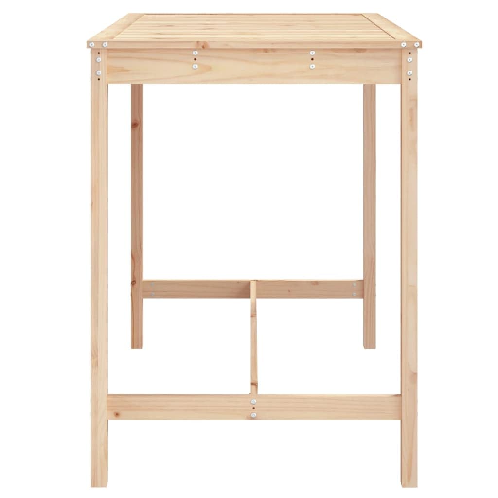 Klasyczny stół ogrodowy z litego drewna sosnowego, 121 x 82 x 75 cm, stabilna drewniana rama i wytrzymały blat stołu na taras, balkon i do ogrodu, łącznie z instrukcją montażu