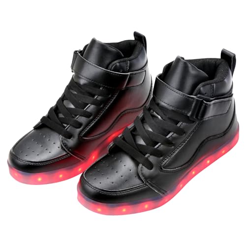 Image of Light Up Shoes Men Women LED Shoes USB Charging Adult High Top LED Sneakers Glow in The Dark Footwear for Dancing Party Festivals Festivals