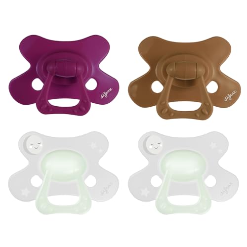 Difrax Tétine 18 Mois et Plus– Sucette Naissance avec Tétine Silicone – 18+ - Facile à Accepter - un Apport Optimal d'Air – Tutute Bébé 18-36 Mois – Mûre...