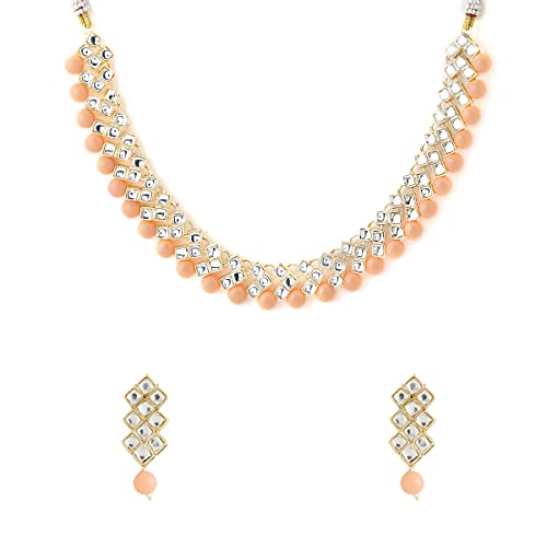Image of Yellow Chimes Jewellery Set for Women and Girls Traditional Multicolor Jewellery Set for Wedding Gold Plated Choker Necklace Set | Birthday Gift for girls and women Anniversary Gift for Wife