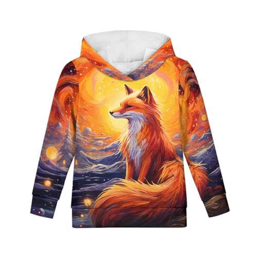 GLUDEAR Boys’ Girls’ Novelty Unicorn Galaxy Hoodies Sweatshirts Pullover 5-12Y