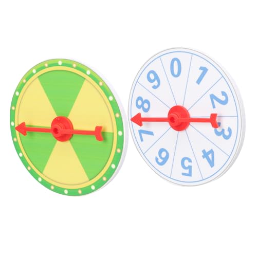 CIMAXIC 2pcs Diy Prize Wheel Party Game Props Rotating Wheel of Fortune Game 10cm Small Size Wall or Table Mountable for Wedding Birthday Christmas