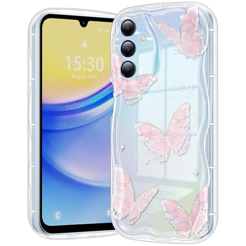 Coque antichoc Galaxy A15 5G transparente souple papillon