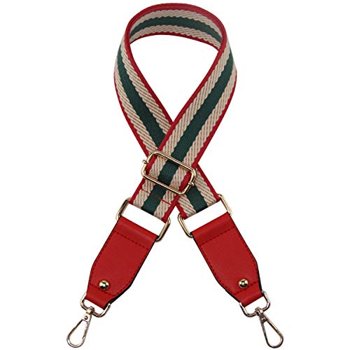 Image of Duwi Wide Handbag&Purse Strap Jacquard Woven Guitar Style Replacement Strap Multicolor Canvas Adjustable Crossbody Bag Strap