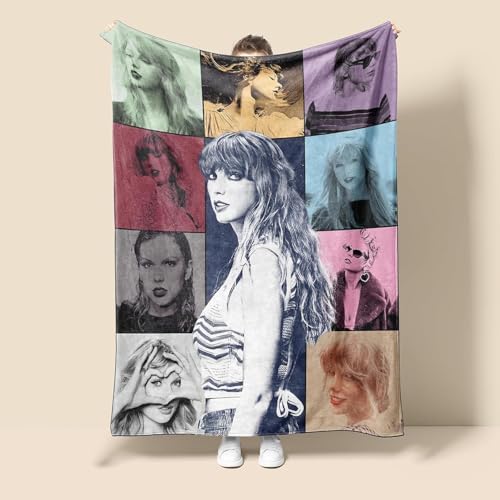 Music Fans Blanket Soft Flannel Blanket Music Album Inspired Plush Blankets Gift Merch for Music Lover Women Girls Lightweight Warm Party Decor for Couch Sofa Blanket 60"x50" Poster.