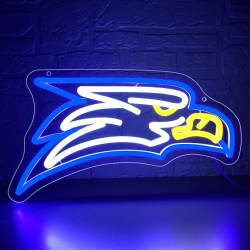 Image of University Neon Sign for Wall Decor University Football Team Logo Led Neon Sign for Man Cave Birthday Gifts for Fans Dimmable Led Neon Light for Party Club Bar Dorm Decor Size14.1 * 7.9In(P154)