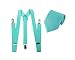 Teal Green suspender and necktie set tuxedo wedding accessories
