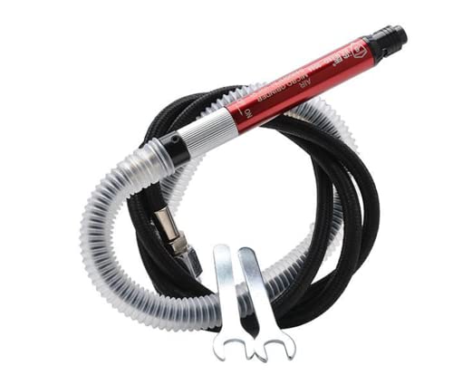 Mini Pneumatic Air Die Buffing Grinder Micro Grinding Polishing Burnishing Machine 18000rpm Metal Polisher (Red)