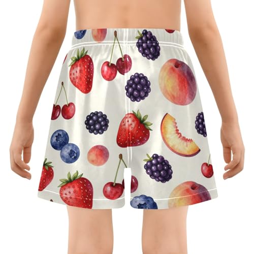 Maillot de bain pour garçon Yuiboo motif fraises 4T short de plage léger