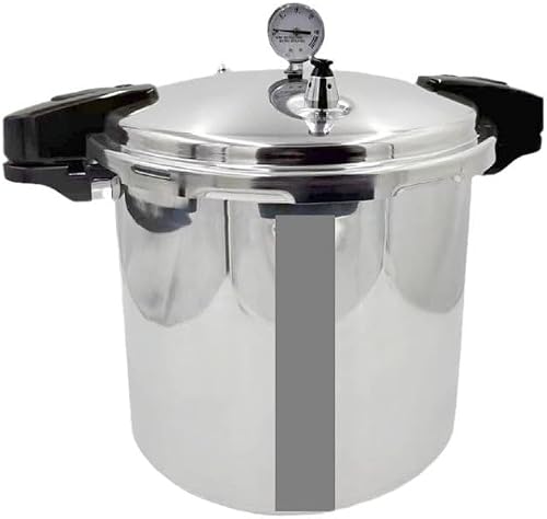 Pressure Cooker 23L Aluminum Alloy Induction & Gas Stove Compatible With Built-In Gauge