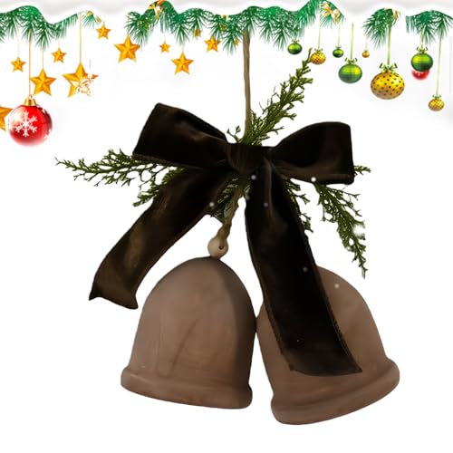 Campanas Decoración Navideña | Decoración Tradicional De Madera | de Campanas Navideñas - para Árbol Familiar Rama Ventana Pared Hogar Navidad Rincón Festivo Interior Exterior