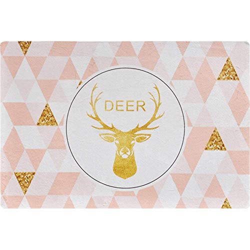 Tapis de chevreuil triangle nordique pour porte d'entrée et cuisine
