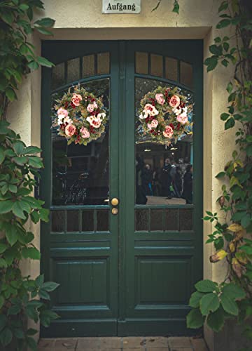 Floral Wreaths Spring Wreath For Front Door, Artificial Handmade Door Summer Wreath For Front Door Windows Inner Room Home Deco. #TOP4