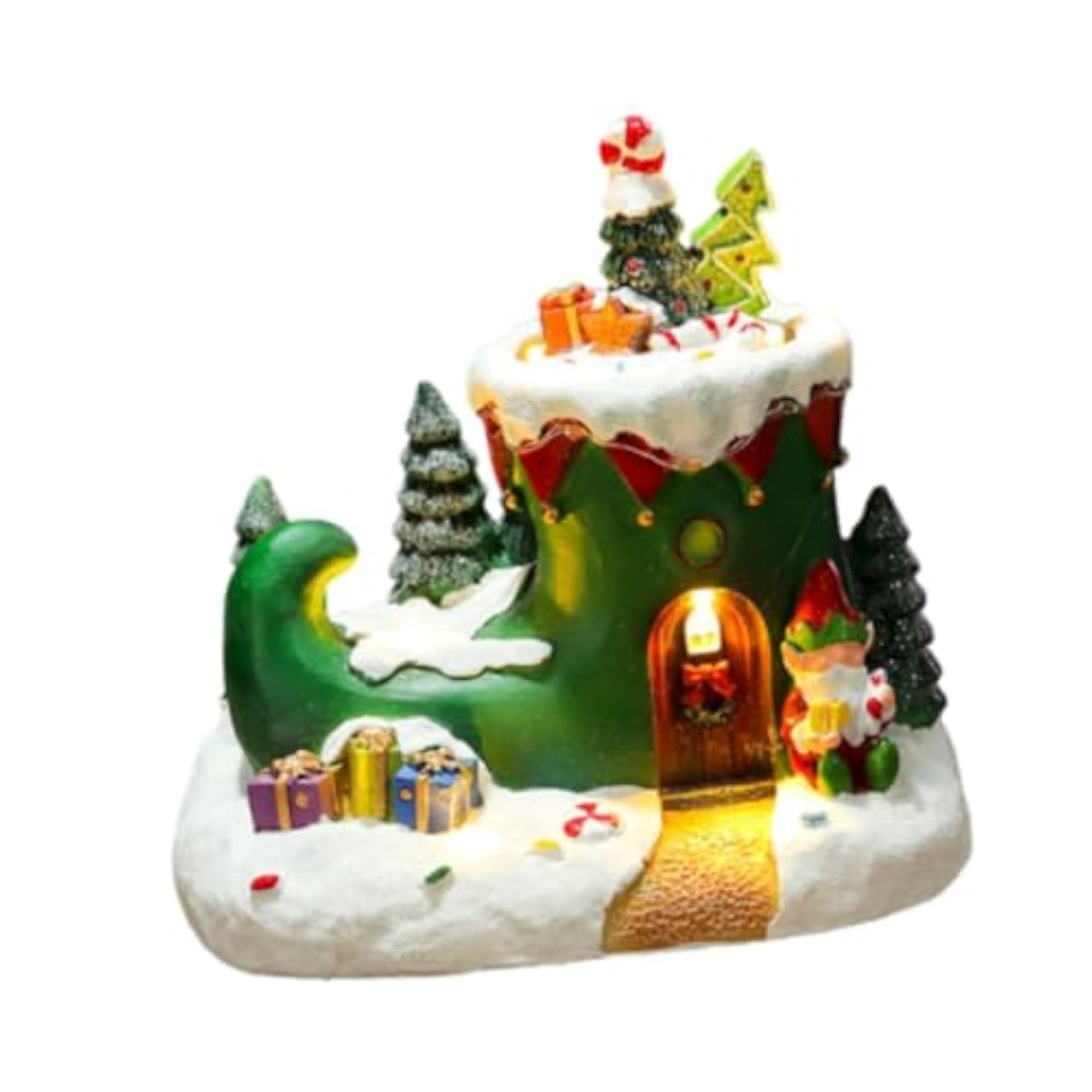 Illuminated Miniature Christmas Scene Figurine