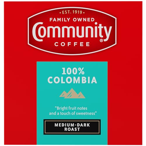 Image of Community Coffee 100% Colombia Coffee Pods, Medium Dark Roast, Compatible with Keurig 2.0 K-Cup Brewers (12 Count, Pack of 6)