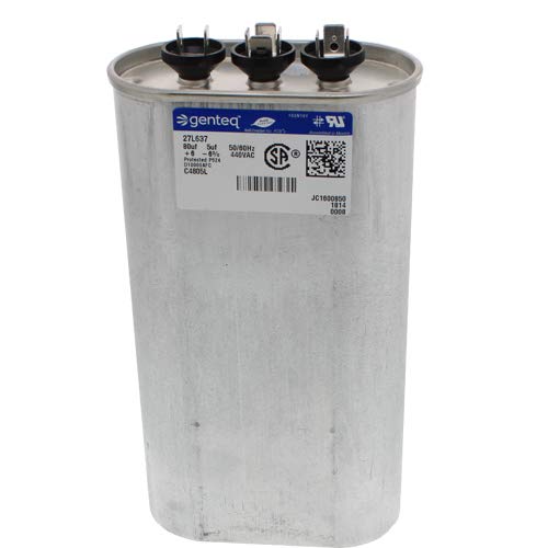 12297 - Upgraded Replacement for GE Run Capacitor 80 + 5 uF MFD 440 Volt Oval