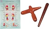 CCcollections Holztherapie-Massagewerkzeug-Set- Komplettes Reflexzonenmassage-Set für Profis- Ideal zur Entspannung, Schmerzlinderung und Selbstpflege mit natürlichen Massagewerkzeugen (Set E)