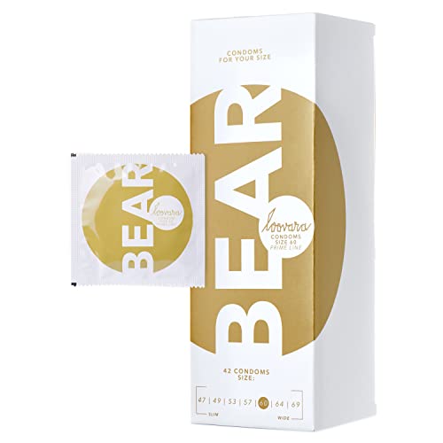 Loovara 42 Condones Individuales Condones De Tamaño 60 Talla Bear Condón Delgado Hecho Con Caucho Justo Más Diversión Y Sensación Durante El Sexo Paquete De 42 Condones Veganos Loovara 42 Condones Individuales Condones De Tamaño 60 Talla Bear Condón Delgado Hecho Con Caucho Justo Más Diversión Y Sensación Durante El Sexo Paquete De 42 Condones Veganos