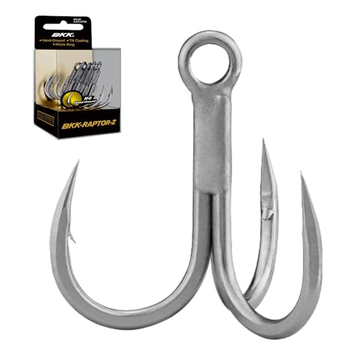 Hameçon BKK Raptor Triple Fort de Fer Haute Résistance Anti-Corrosion