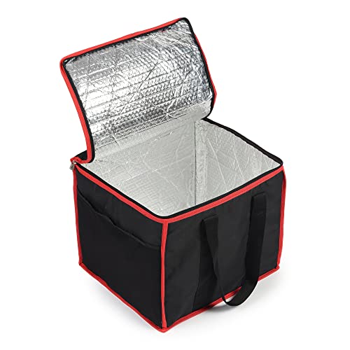 DOUBLE R BAGS Insulated Grocery Food Delivery Thermal Bag The HOT Box Hot and Cold Food Transport Bag for Uber Eats Swiggy Zomato Picnic Groceries Restaurants - Large Sized for Catering. (Pack of 1)
