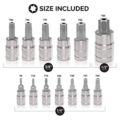 Neiko Tamper Proof Torx Bit Socket Set - Image 6