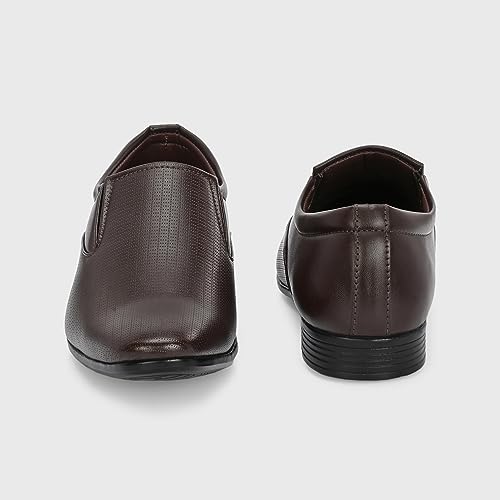 Image of Centrino Mens Formal Shoe |Slip-On Men's Formal Shoe | Stylish Non-Lace Design | Soft Cushioned Insole for Comfort | Perfect for Office & Formal Wear (64044)