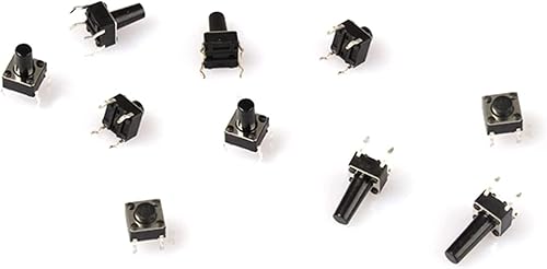 Miniatura 4 de Micro Switches 100Pcs10 Models 6 * 6MM Light Micro Touch Switch Sets Push Button Switch Kit Height 4.3MM13MM 4P Micro Switch 6x6 Key Switch (Color