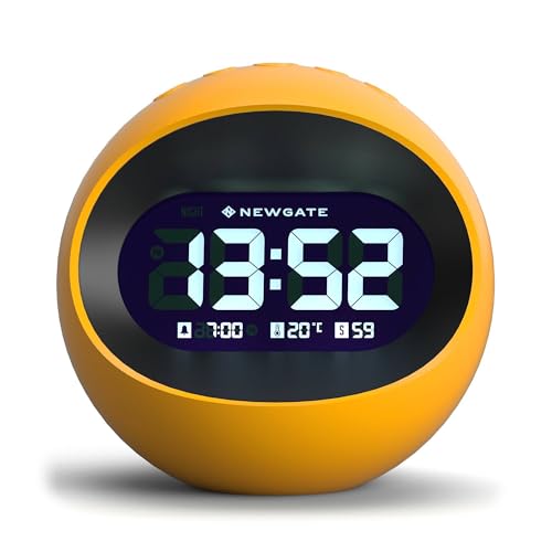 NEWGATE® Centre of The Earth wecker | Runde Retro digital LCD...
