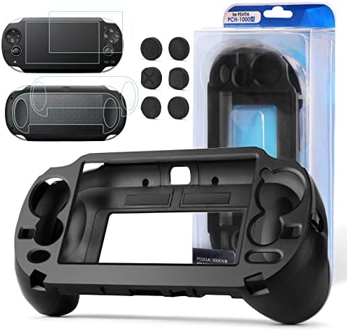 L2 R2 Trigger Hand Grip Shell Controller Protective Case for Sony Playstation PS Vita 1000 Black by COLOR TREE