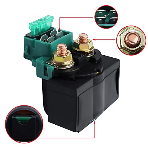 Cyleto Motorrad Anlasserrelais Starterrelais Magnetschalter für Kawasaki EN500 Vulcan 500 1990-1996 EX500 Ninja 500 500R 1987-2009