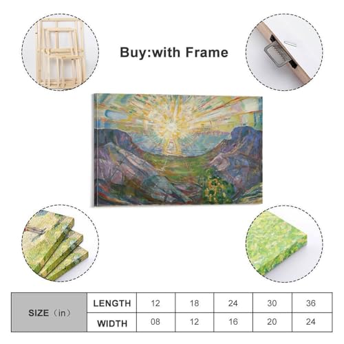 Poster The Sun Edvard Munch 50x75 cm pour décoration murale