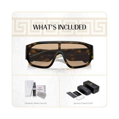 Versace VE4439 Square Sunglasses for Women +BUNDLE with ACCESSORY EYEWEAR KIT2