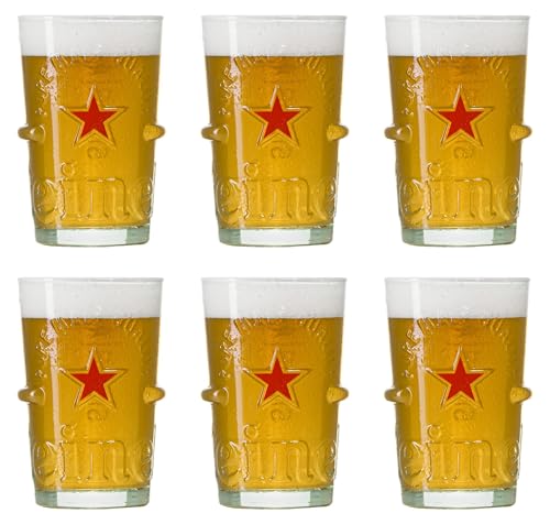Heineken - Beerglass ''Silver'' 250ml - Set of 6