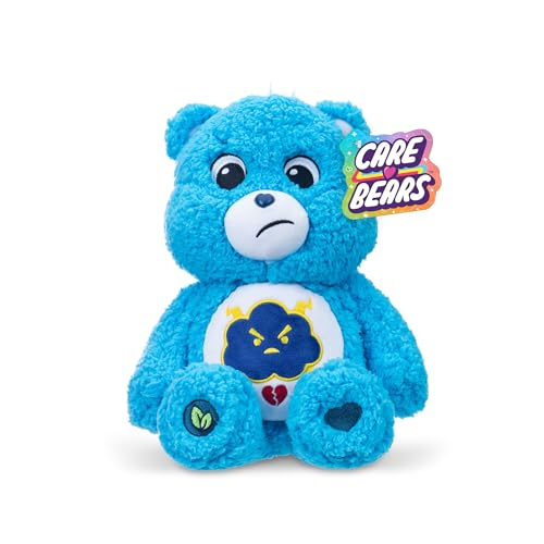 Basic Fun Care Bears 35cm Medium Plush – Grumpy Bear Cosy Collection – Super Soft Eco-Friendly Toy with Belly Badge – Huggable Collectible for Kids & Fans