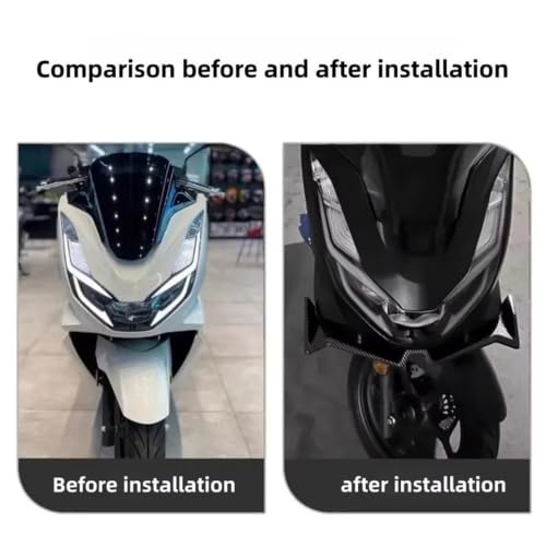 Kit ailerons de carénage ABS robuste pour habillage moto PCX125 noir