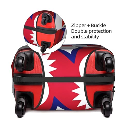 Travel Luggage Cover America Flag And Nepalese Flag Fashion Washable Baggage Suitcase Protector Fit For Luggage X-Large3