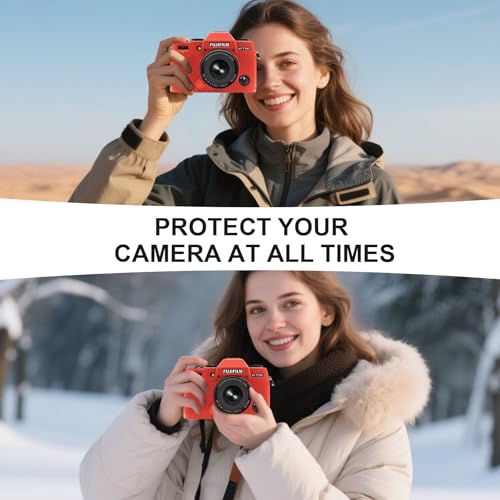 Funda Protector de Cámara para Fujifilm X-T50 Silicona Roja miniatura 6