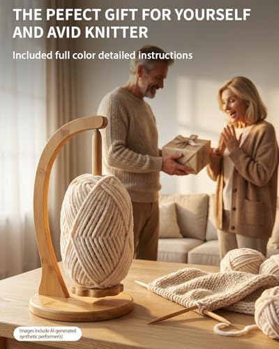 Image of SPEENSUN Yarn Holder for Crocheting, Crochet Yarn Holder, Upgrade Larger Size & Magnetic Yarn Ball Holder for Most Yarns, Rotating Yarn Holder Hold Yarn Up to 1.1 lbs with Packaging Box