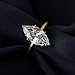 RYANEE 9ct Marquise Cut Cubic Zirconia Solitaire Engagement Ring in 925 Sterling Silver, 18K Gold Plated - Wedding Promise Band for Women (7)