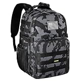 PLUSINNO Tactical Backpack, 40L Water Resistant Military Backpack, gym backpack for men, Laptop Backpack, Large MOLLE Tactical Bag, 3-Day Bug Out Bag For Work Camping, Hiking with Molle System