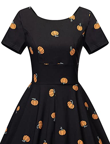 Image of GownTown Women's 1950s Vintage Dresses Short Sleeves Cocktail Stretchy Party Dresses with Pocket