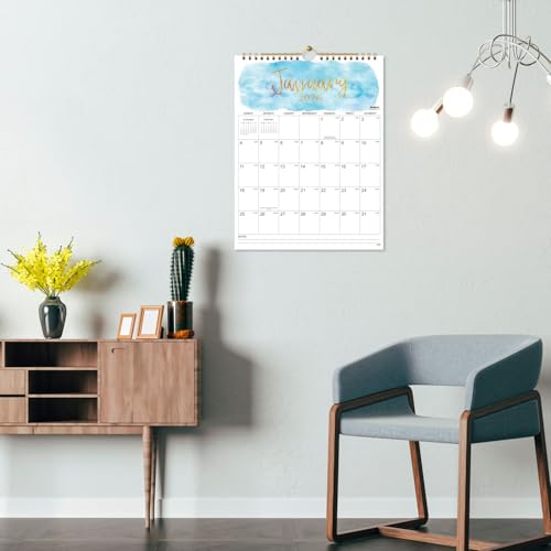 2026 wall calendar - hanging wall calendar 2026 from january 2026 - december 2026 11434 x 14634 twin-wire binding large blocks with julian dates perfect for planning