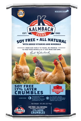 Kalmbach Feeds Soy Free All Natural 17% Layer Crumble for Chickens, 50 lb