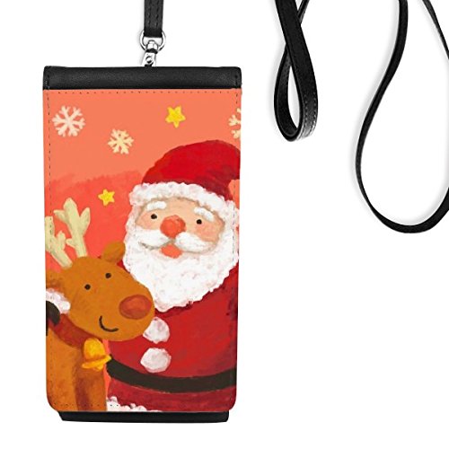 Faux téléphone portable en cuir sac à main suspendu motif elk