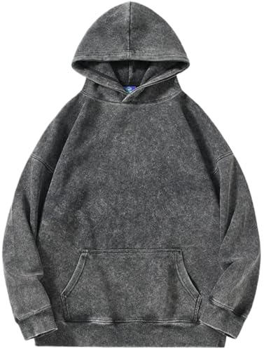 PADOLA Oversize Sweats à Capuche Femme Y2k Pull Femme Coton Veste Polaire Manches Longues Vintage délavé Sweat mi Saison Basic Hoodie Femme Rétro Pulls...